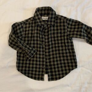 Miles the label baby boy flannel button down shirt - 18 months